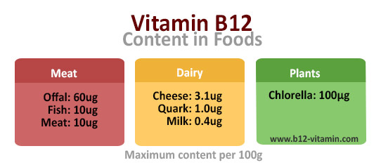 B12 Food Chart